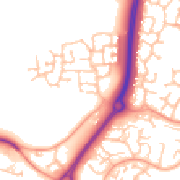 Daytime road noise heatmap for CV21 1PW