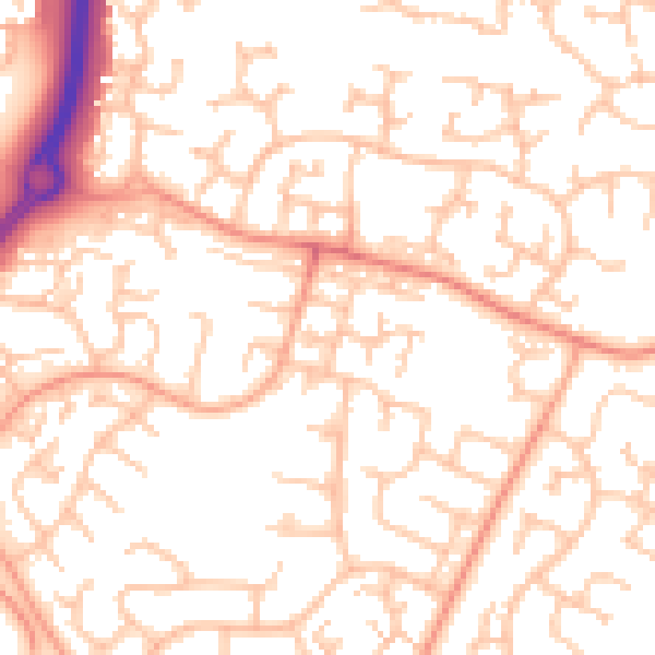 Daytime road noise heatmap for CV21 1QA