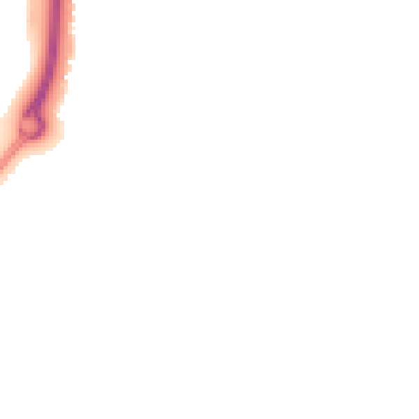 Night-time road noise heatmap for CV21 1QX