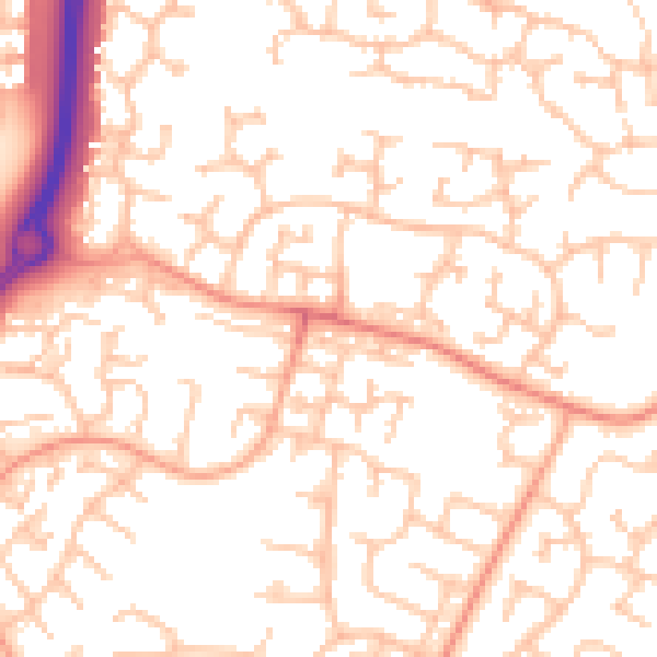 Daytime road noise heatmap for CV21 1QY