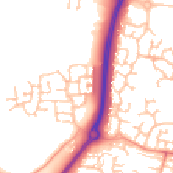 Daytime road noise heatmap for CV21 1SQ