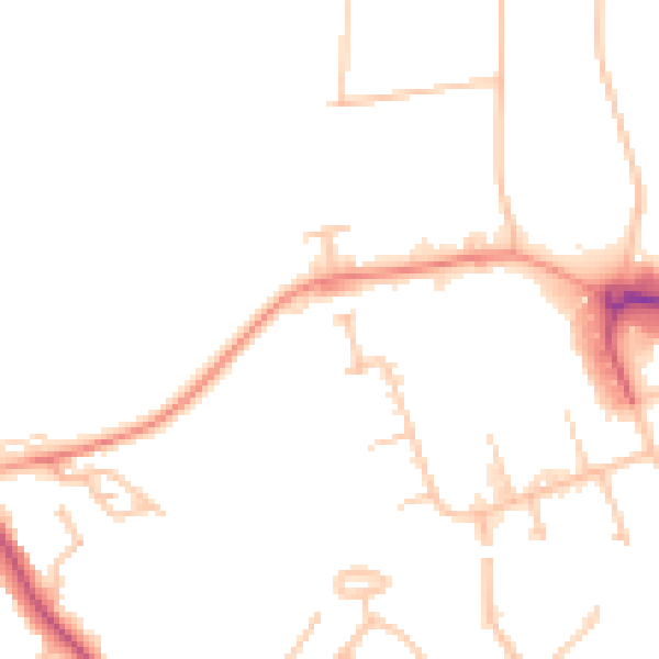 Daytime road noise heatmap for CV21 1ST