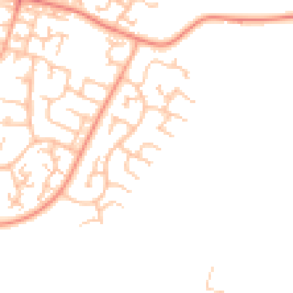 Daytime road noise heatmap for CV21 1TX