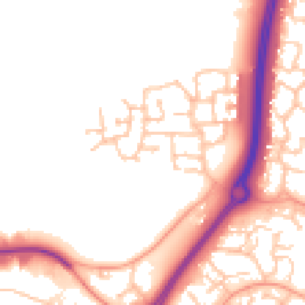 Daytime road noise heatmap for CV21 1UQ