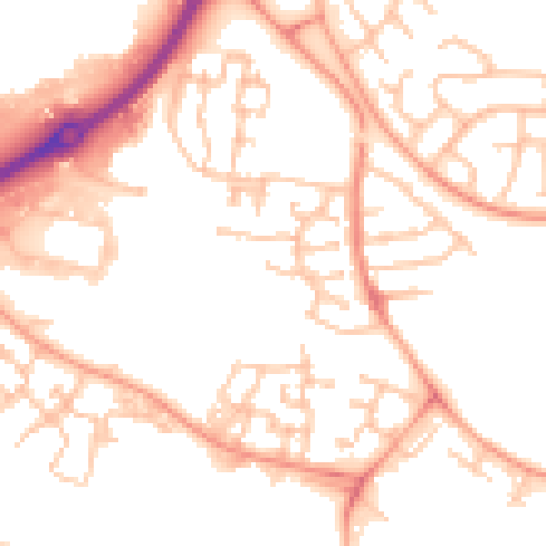 Daytime road noise heatmap for CV21 1XH