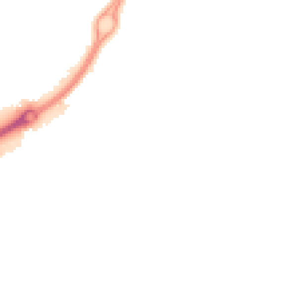 Night-time road noise heatmap for CV21 1XL
