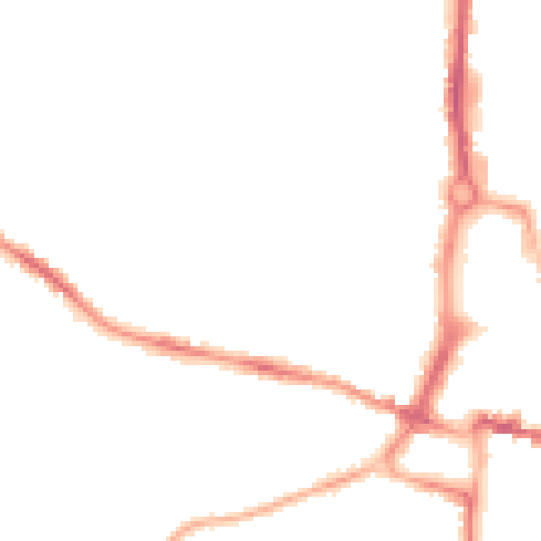 Night-time road noise heatmap for CV21 2BH