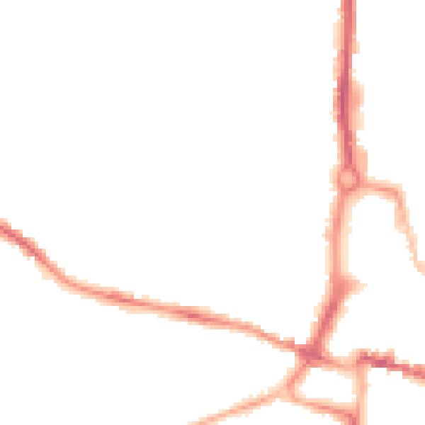 Night-time road noise heatmap for CV21 2BJ