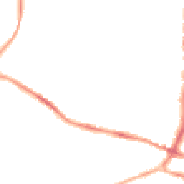 Night-time road noise heatmap for CV21 2DA