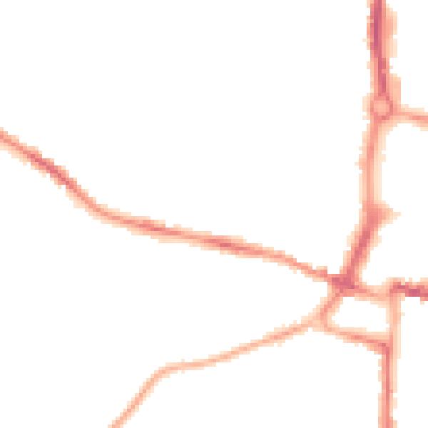 Night-time road noise heatmap for CV21 2EP