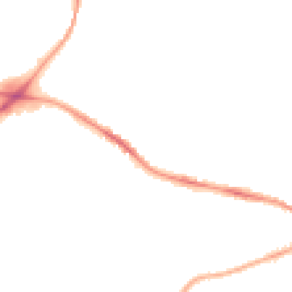Night-time road noise heatmap for CV21 2HT