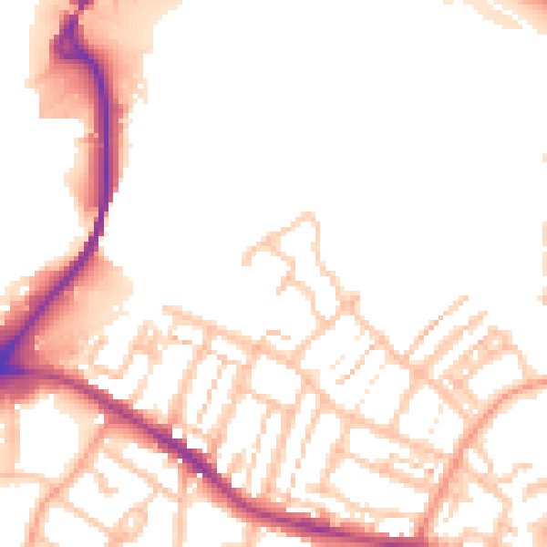 Daytime road noise heatmap for CV21 2JF