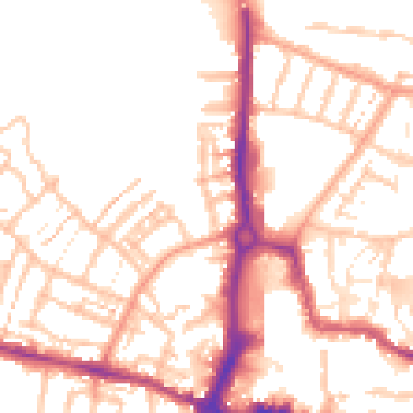 Daytime road noise heatmap for CV21 2LP