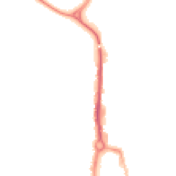 Night-time road noise heatmap for CV21 2NE