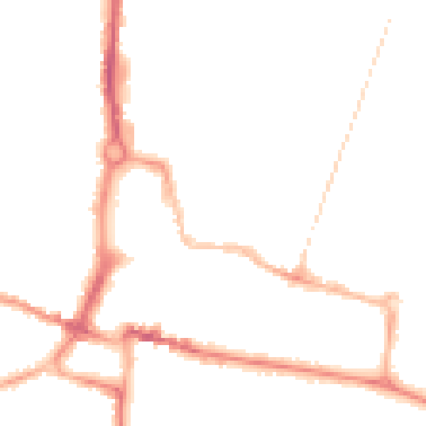 Night-time road noise heatmap for CV21 2PE