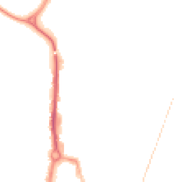 Night-time road noise heatmap for CV21 2QT