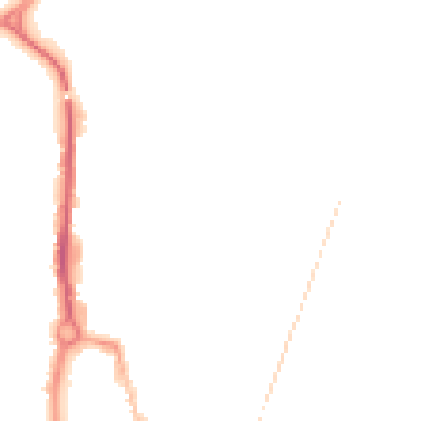 Night-time road noise heatmap for CV21 2QX