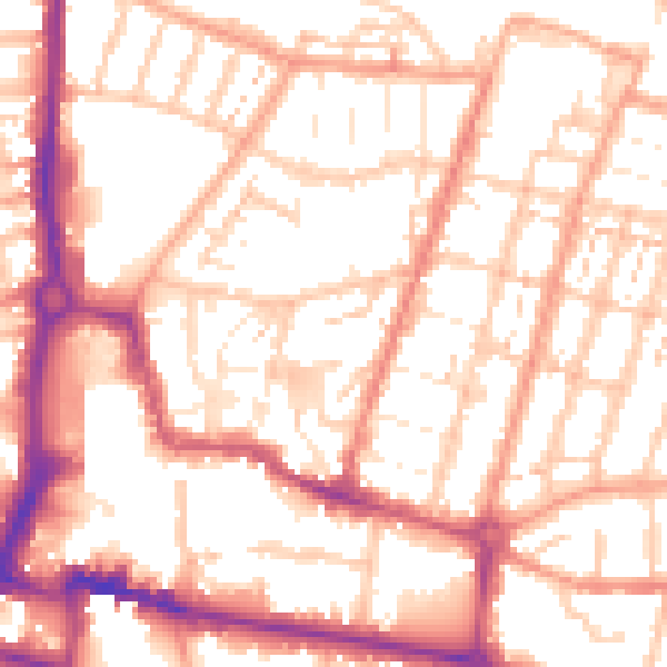 Daytime road noise heatmap for CV21 2SH