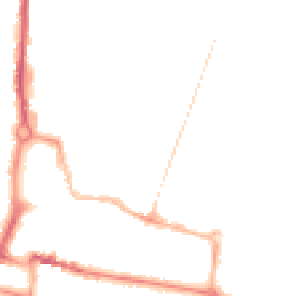Night-time road noise heatmap for CV21 2SH