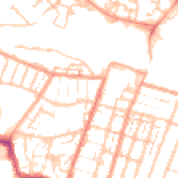 Daytime road noise heatmap for CV21 2SU