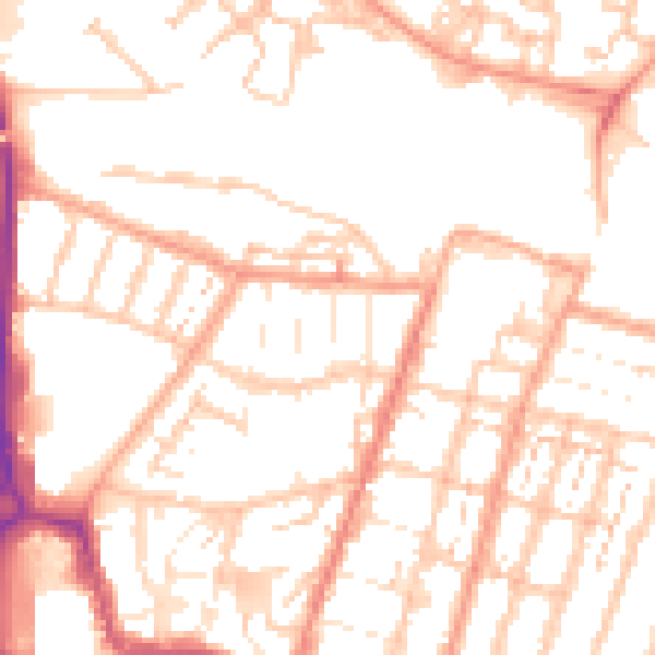 Daytime road noise heatmap for CV21 2SY