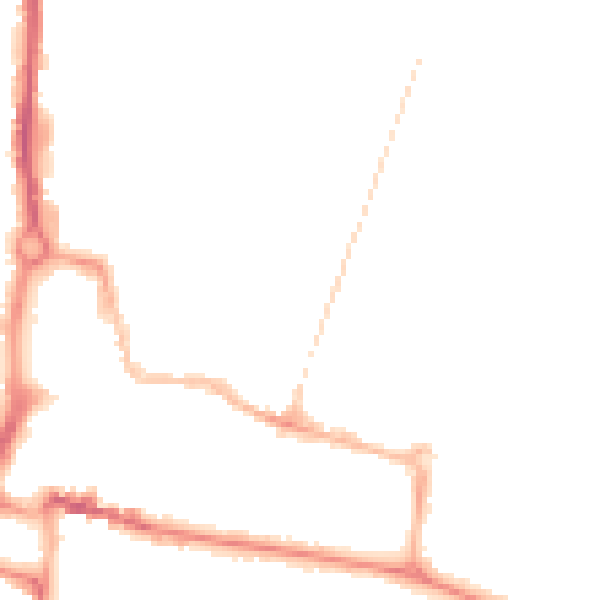 Night-time road noise heatmap for CV21 2XX