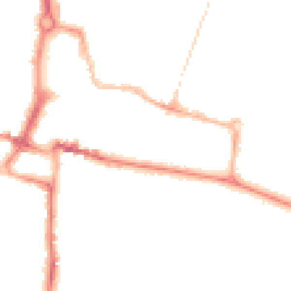Night-time road noise heatmap for CV21 3AX