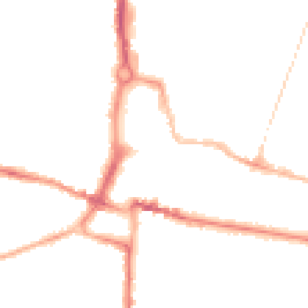 Night-time road noise heatmap for CV21 3EB
