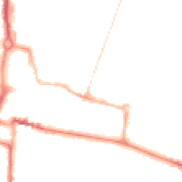 Night-time road noise heatmap for CV21 3EW