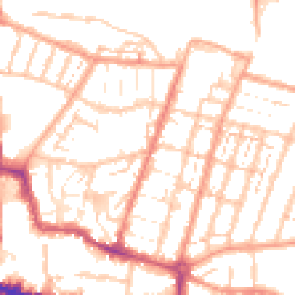 Daytime road noise heatmap for CV21 3EY