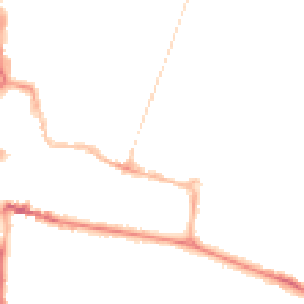 Night-time road noise heatmap for CV21 3HA