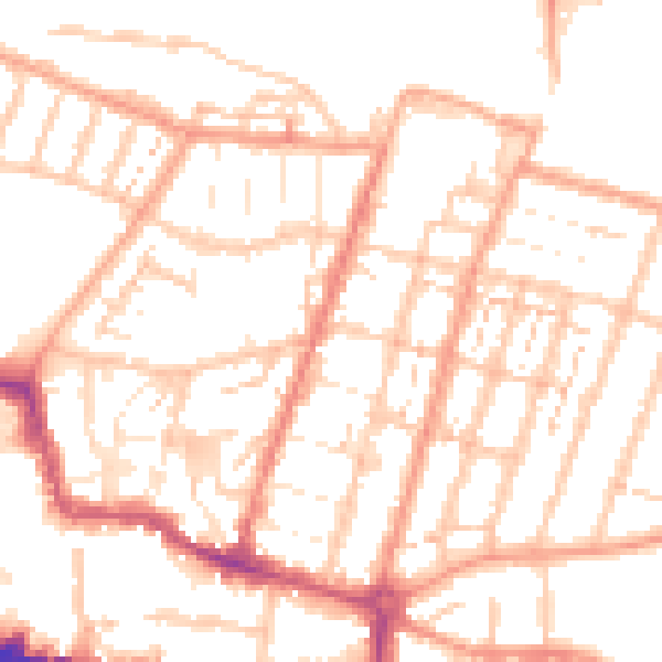 Daytime road noise heatmap for CV21 3HJ