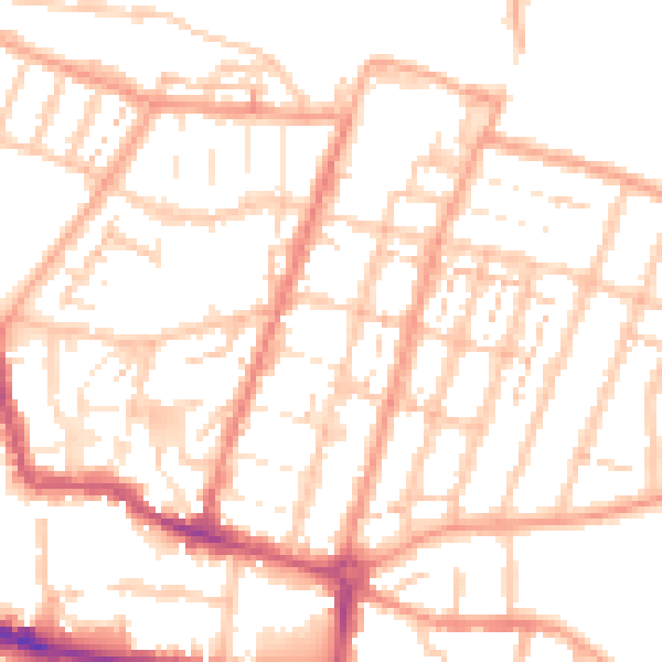 Daytime road noise heatmap for CV21 3JG