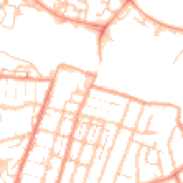 Daytime road noise heatmap for CV21 3JJ