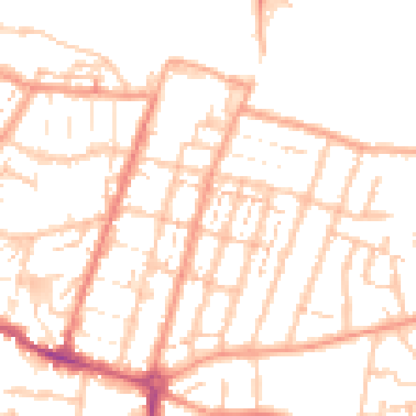 Daytime road noise heatmap for CV21 3JR