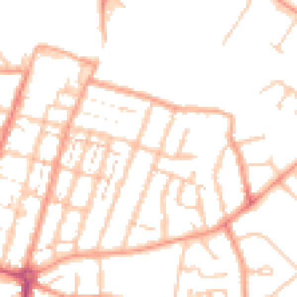 Daytime road noise heatmap for CV21 3ND
