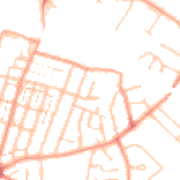 Daytime road noise heatmap for CV21 3NT