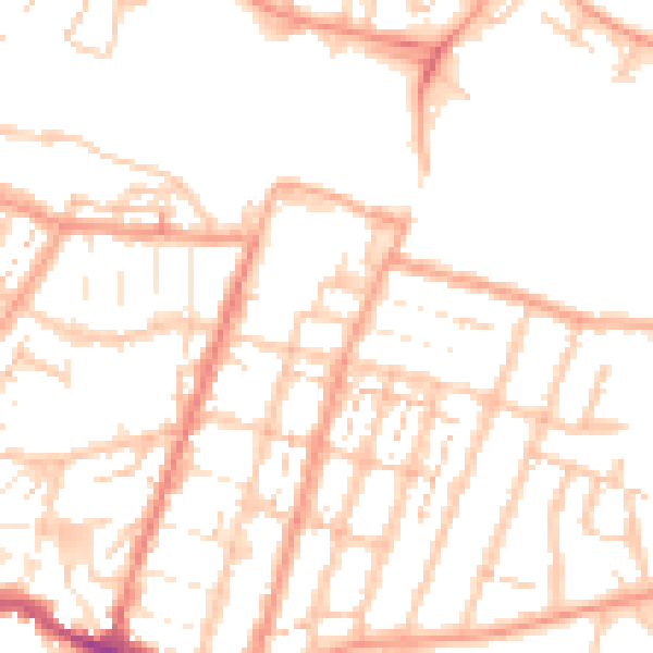 Daytime road noise heatmap for CV21 3PJ