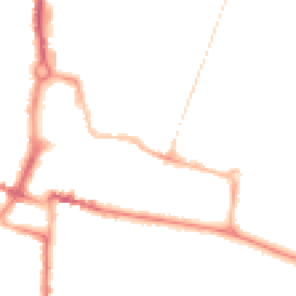 Night-time road noise heatmap for CV21 3PU