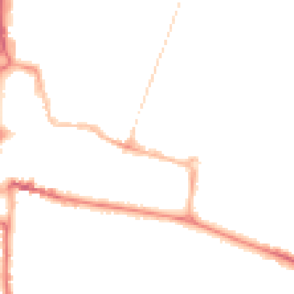 Night-time road noise heatmap for CV21 3PY
