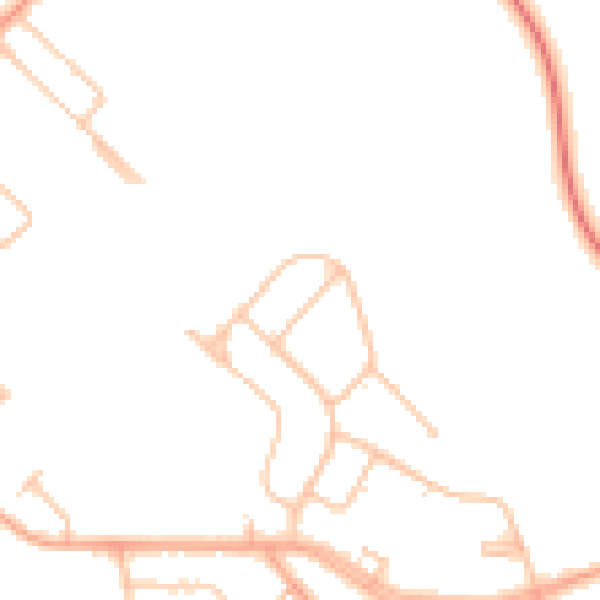 Daytime road noise heatmap for CV21 4AT