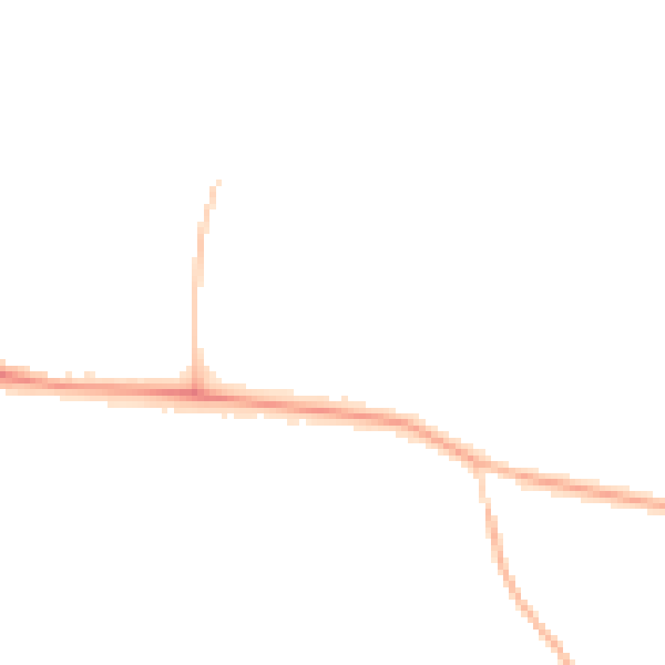 Night-time road noise heatmap for CV21 4BT