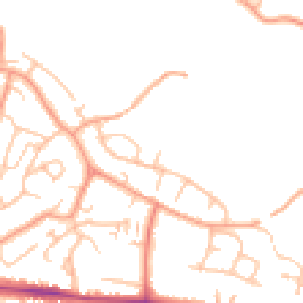 Daytime road noise heatmap for CV21 4DG
