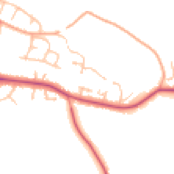 Daytime road noise heatmap for CV21 4DP