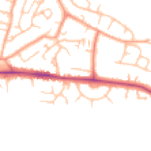 Daytime road noise heatmap for CV21 4HD