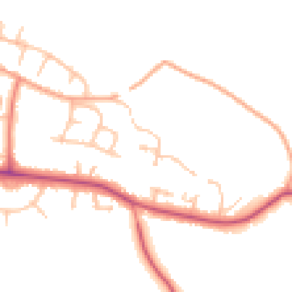Daytime road noise heatmap for CV21 4PB