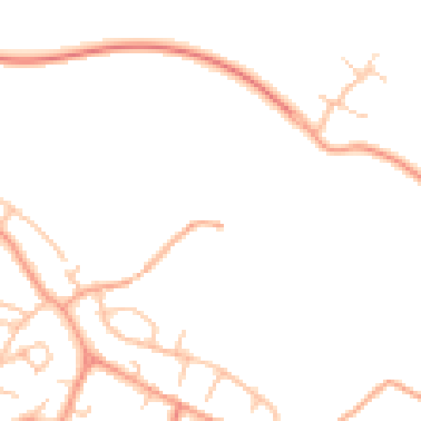 Daytime road noise heatmap for CV21 4PP
