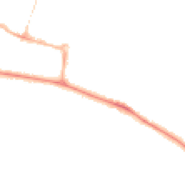 Night-time road noise heatmap for CV22 5AB