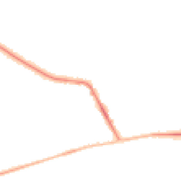 Night-time road noise heatmap for CV22 5BP