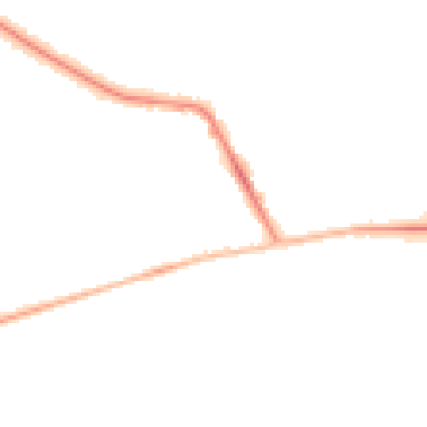 Night-time road noise heatmap for CV22 5HB